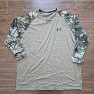 3 For 15 Under Armour Men's Tan Camo Sleeve Shirt